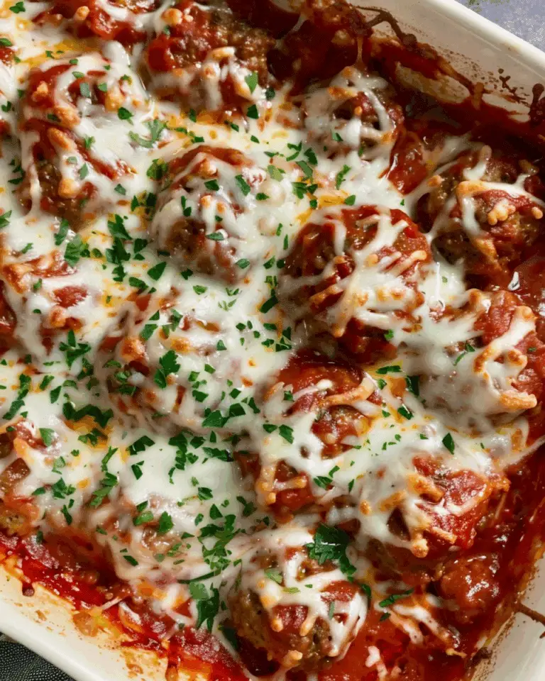 Meatball And Mozzarella Bake
