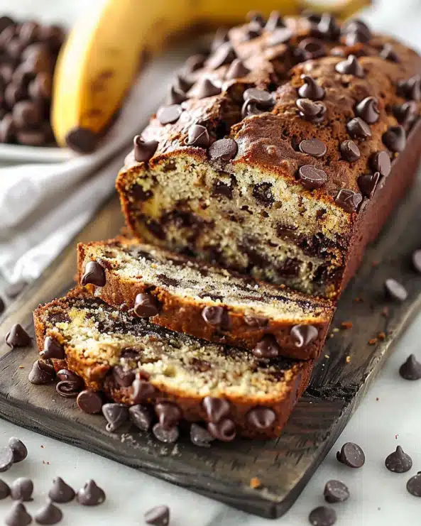 Super Moist Chocolate Chip Banana Bread Recipe