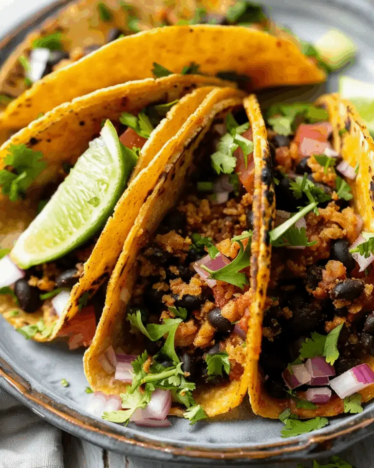 Crispy Sheet Pan Black Bean Tacos (Vegetarian)