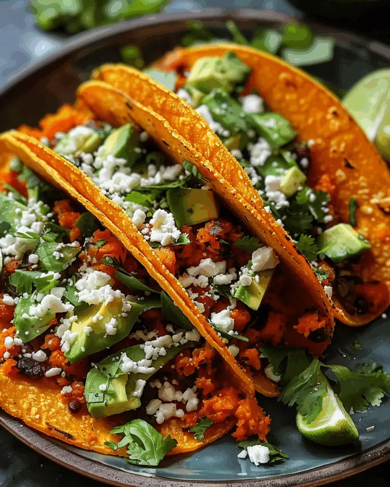 Sweet Potato Vegetarian Tacos with Avocado