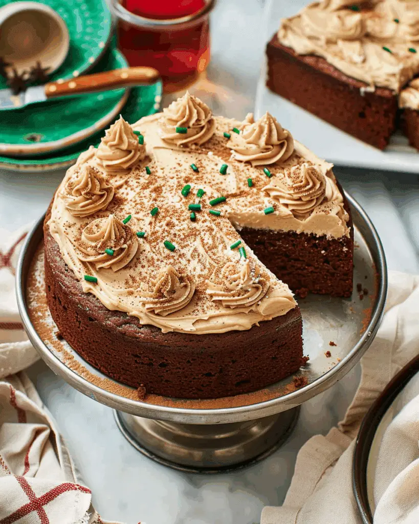 Gingerbread Cake with Cinnamon Molasses Frosting