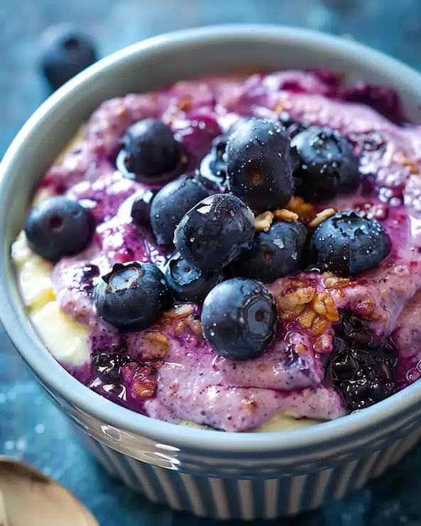 Baked Blueberry Cottage Cheese Breakfast Bowls