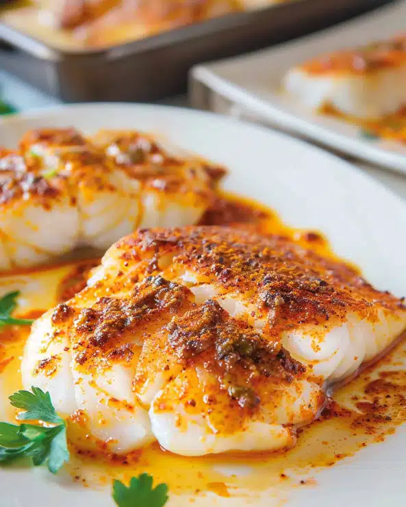 Broiled Cod with Paprika (Low Cal, 1g Carb)