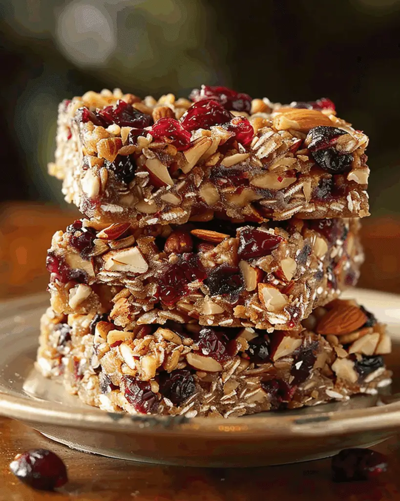 Cranberry Almond Energy Squares