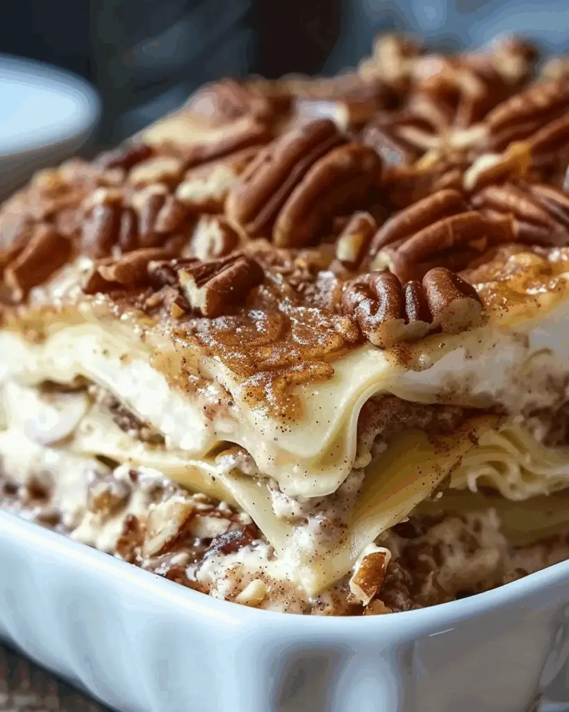 Cinnamon Roll Pecan Lasagna