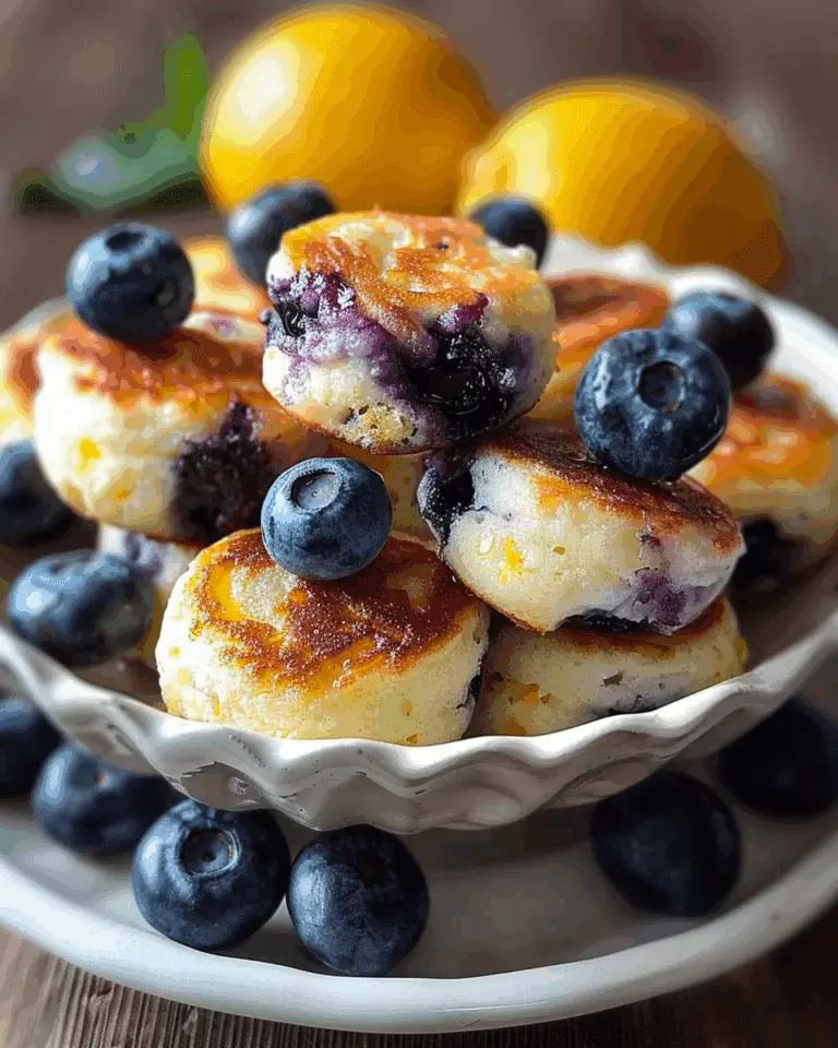 Blueberry Lemon Cottage Cheese Pancake Bites