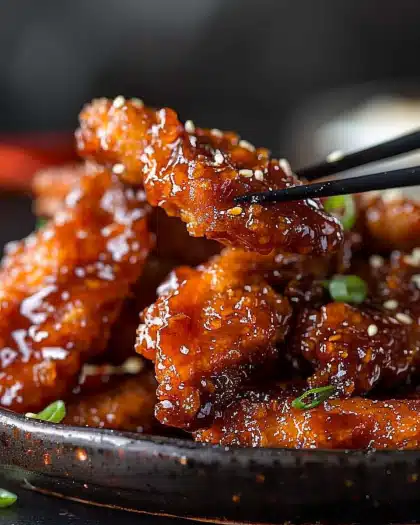 Honey Garlic Glazed Crispy Chicken Recipe