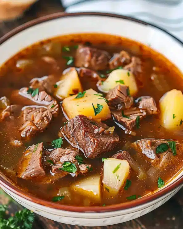 Slow Cooker Steak and Potato Soup
