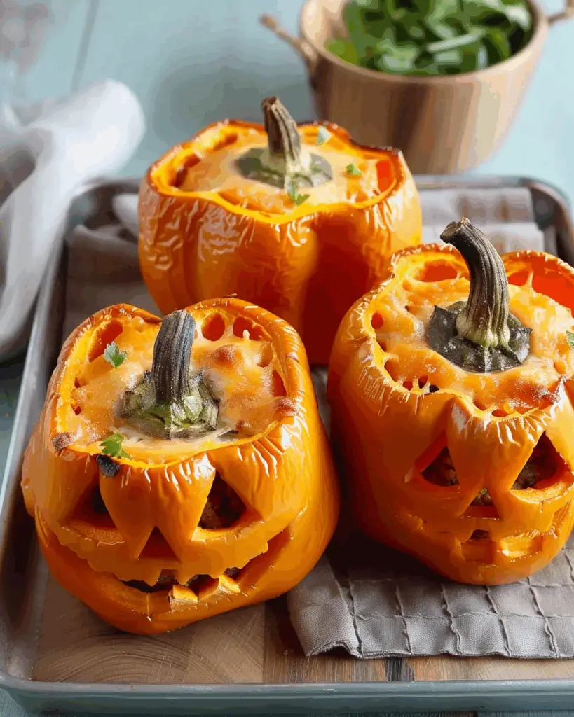 Jack-o’-Lantern Stuffed Peppers Recipe