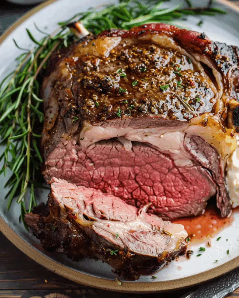 Garlic Butter Herb Prime Rib