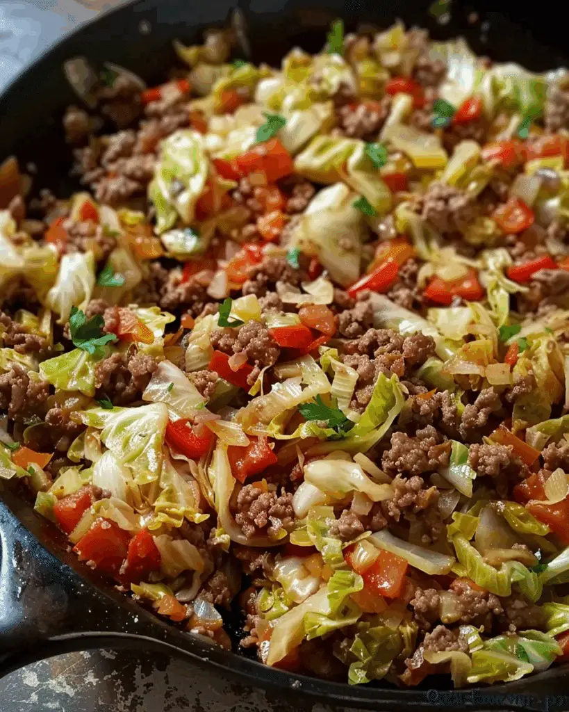 Cabbage and Ground Beef Skillet