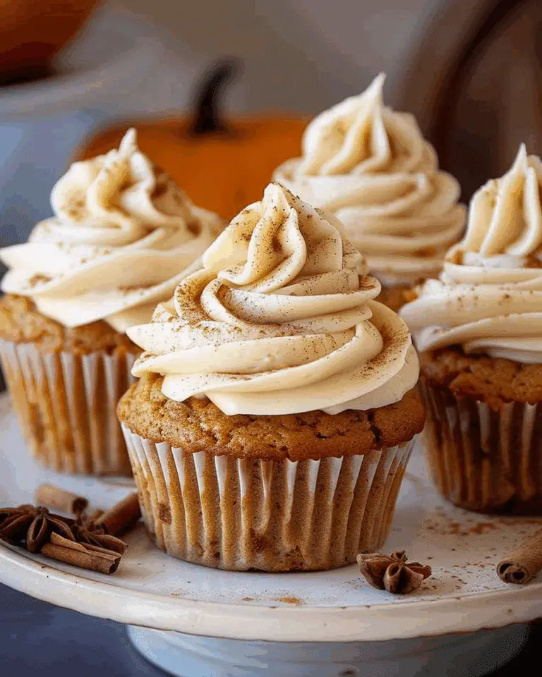 Pumpkin Spice Cupcakes with Cream Cheese Frosting