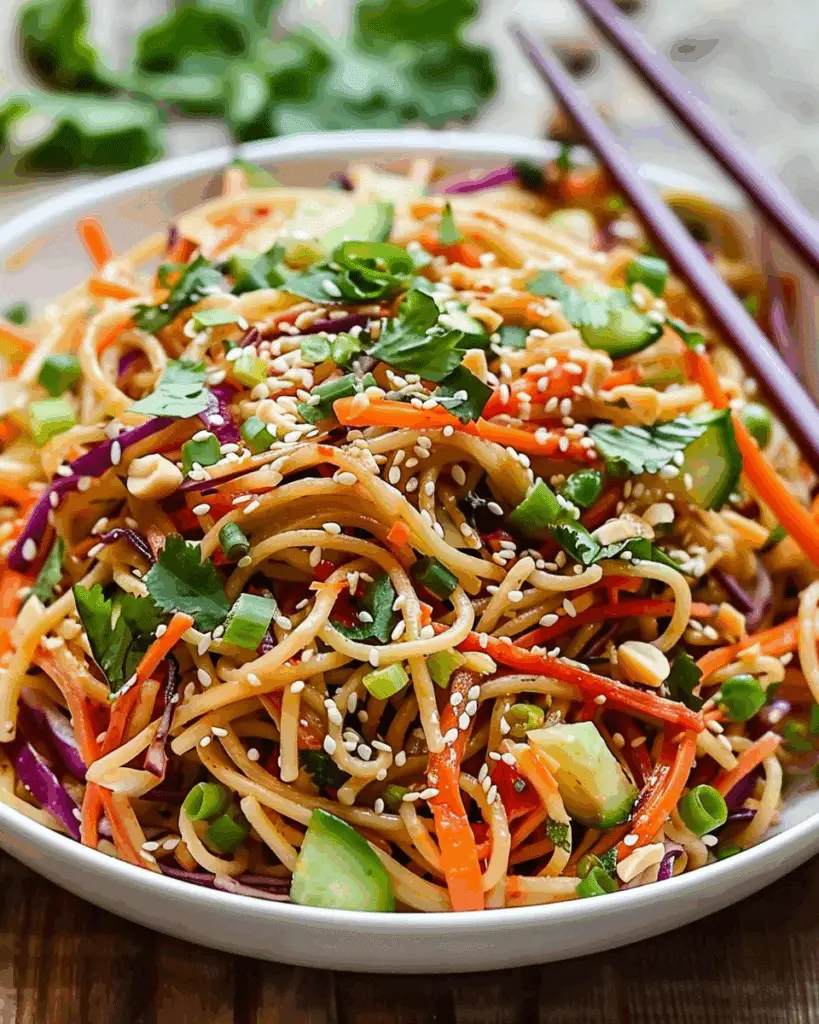 Asian Noodle Salad with Peanut Dressing