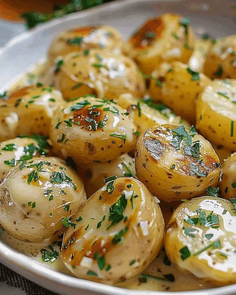 Creamy Garlic Baby Potatoes