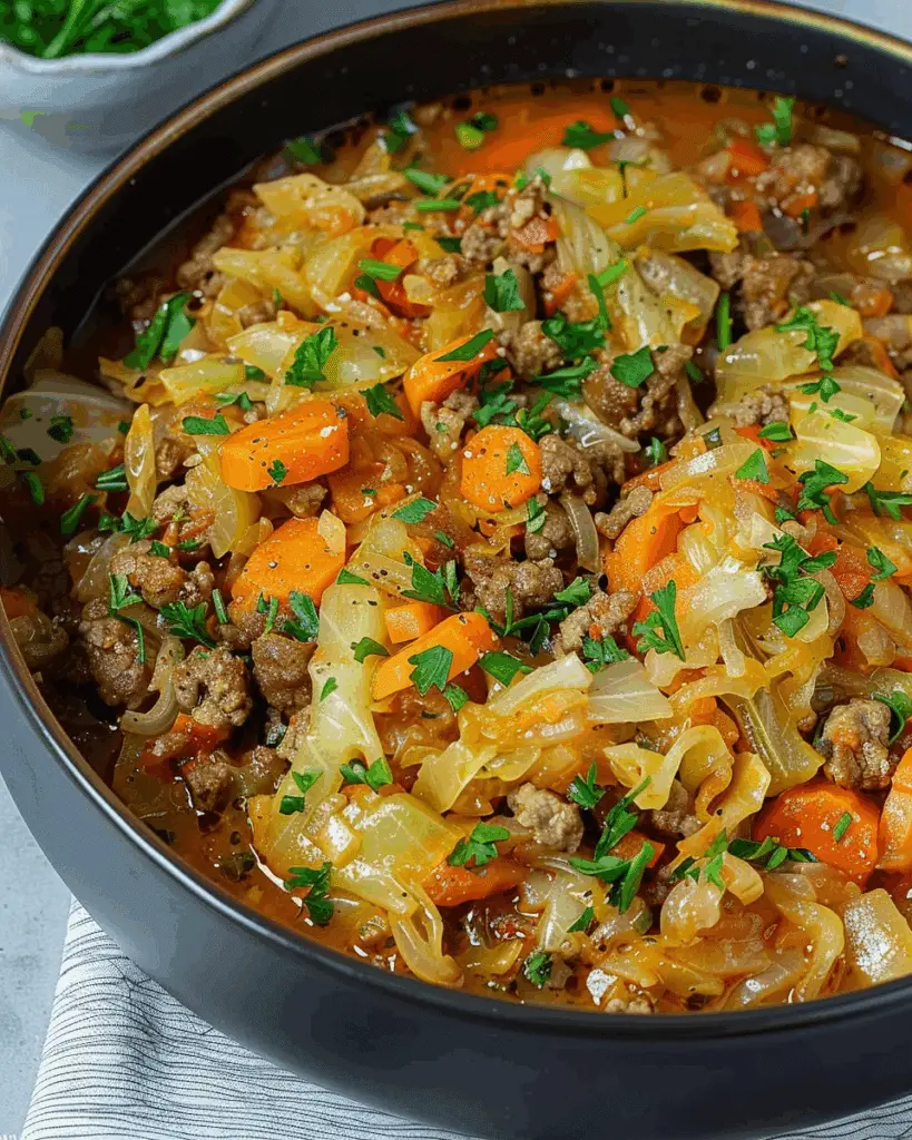 Keto Meaty Cabbage Soup