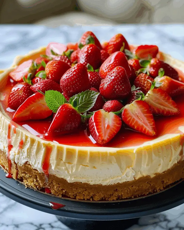 Perfect New York Strawberry Cheesecake