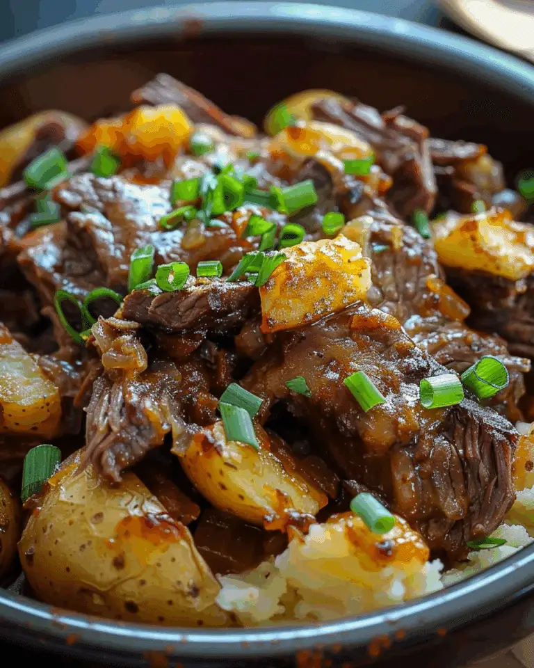 Crockpot Loaded Steak Potato Bake
