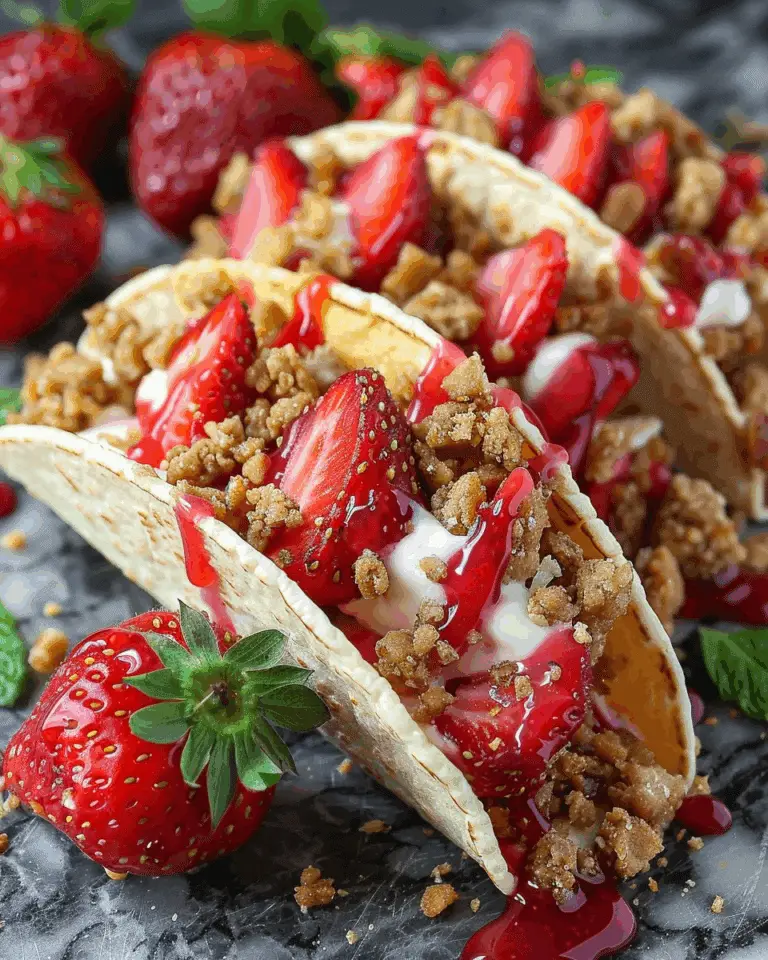 Strawberry Crunch Cheesecake Tacos