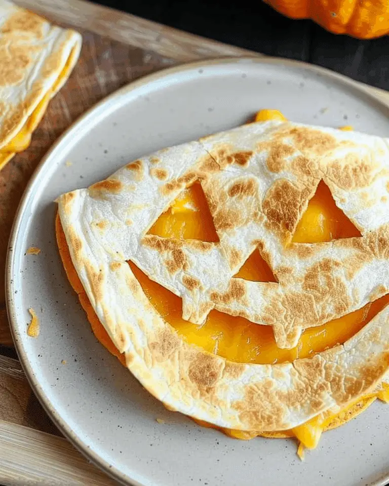 Easy Jack-o’-Lantern Cheese Quesadillas