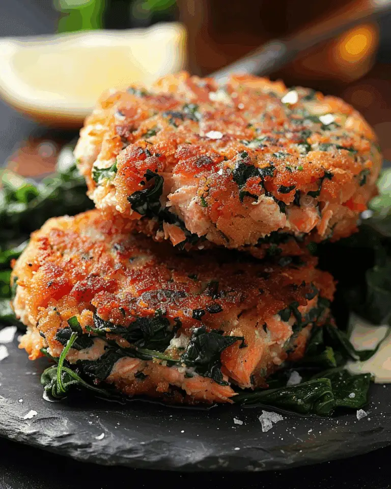 Mediterranean Salmon Spinach Patties