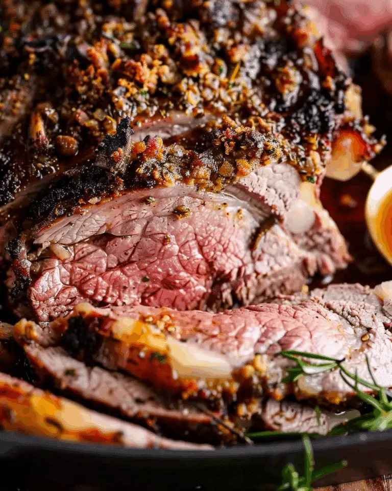 Roast Leg of Lamb with Blackened Honey Dijon Crust
