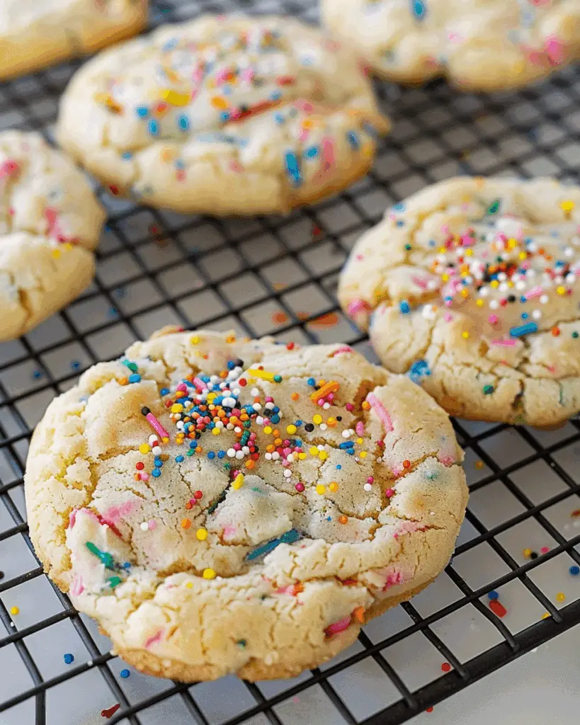 Cake Batter Cookies with Cake Batter Cream Cheese Frosting