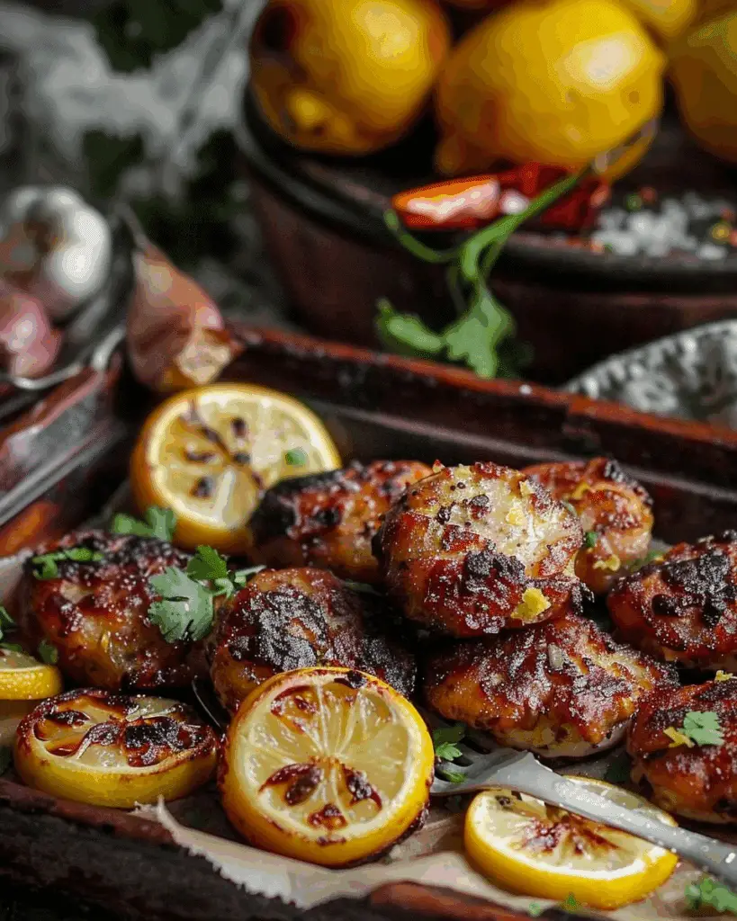 Lemon Garlic Chicken Bites