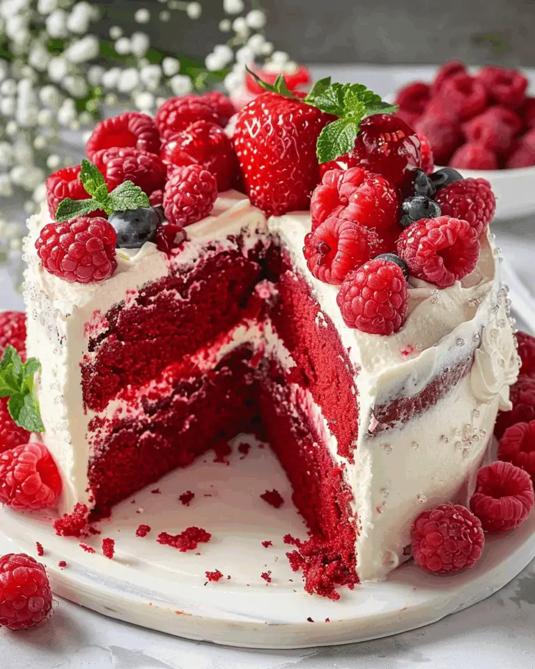 Red Velvet Raspberry Cake – A Romantic & Fruity Classic