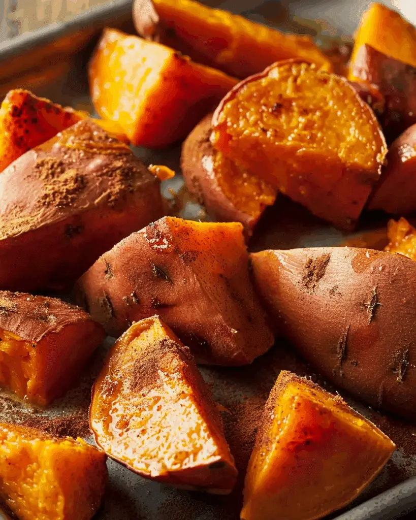 Cinnamon Butter Baked Sweet Potatoes