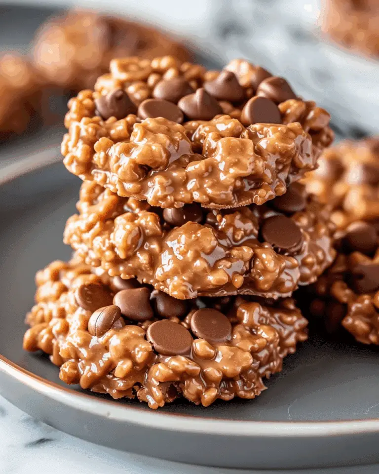 No Bake Reese’s Krispy Cookies