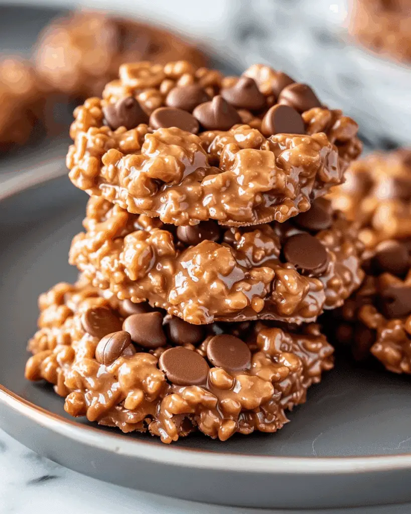 No Bake Reese’s Krispy Cookies