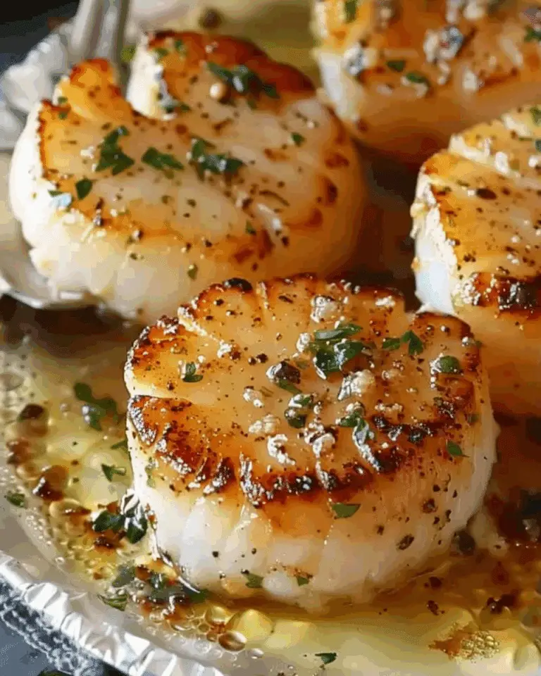 Garlic Butter Baked Scallops