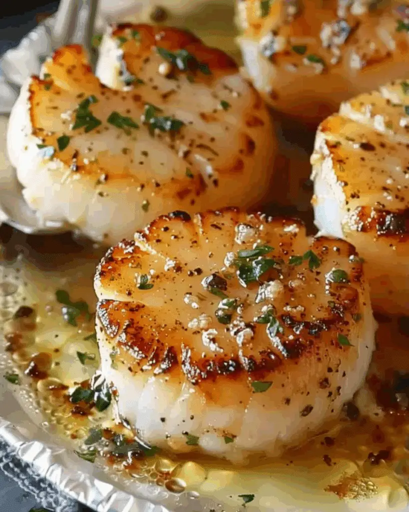 Garlic Butter Baked Scallops