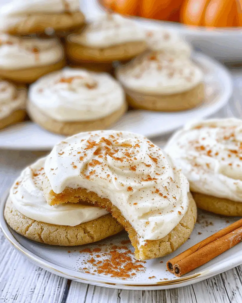Soft Pumpkin Spice Sugar Cookies With Frosting