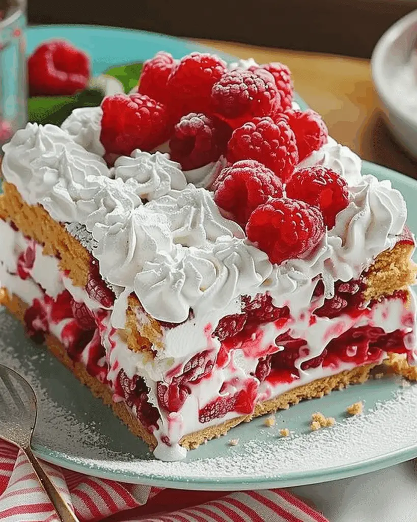 Raspberry Swirl Ice Cream Cake
