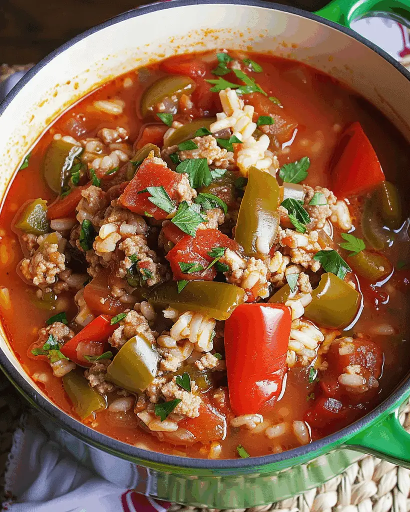 Stuffed Bell Pepper Soup