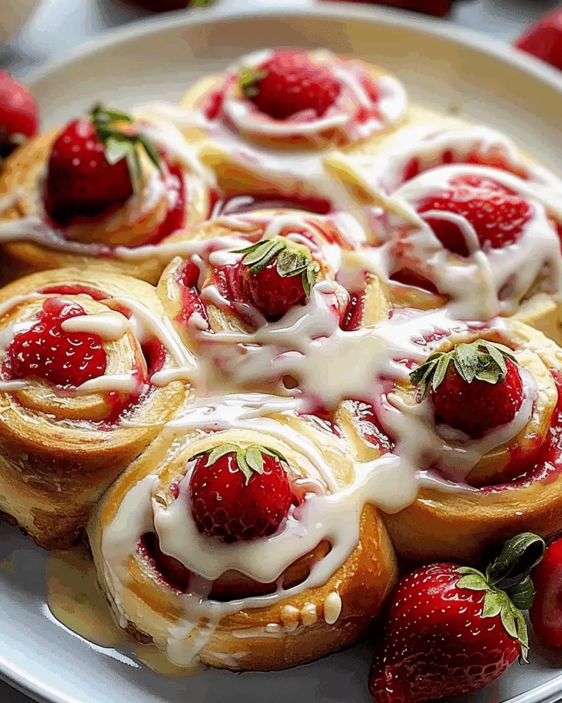 Strawberry Cheesecake Cinnabon Rolls
