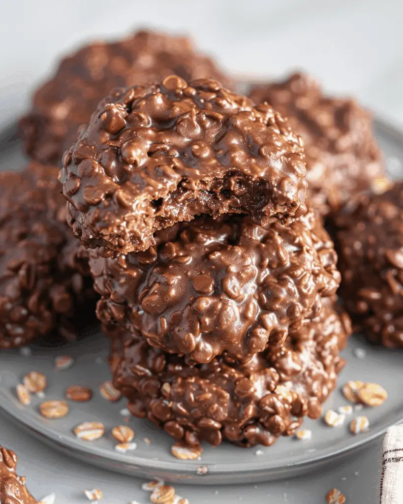 Chocolate Peanut Butter No-Bake Cookies