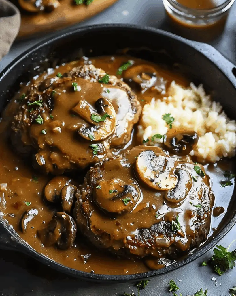 Irresistible Salisbury Steak with Savory Mushroom Gravy