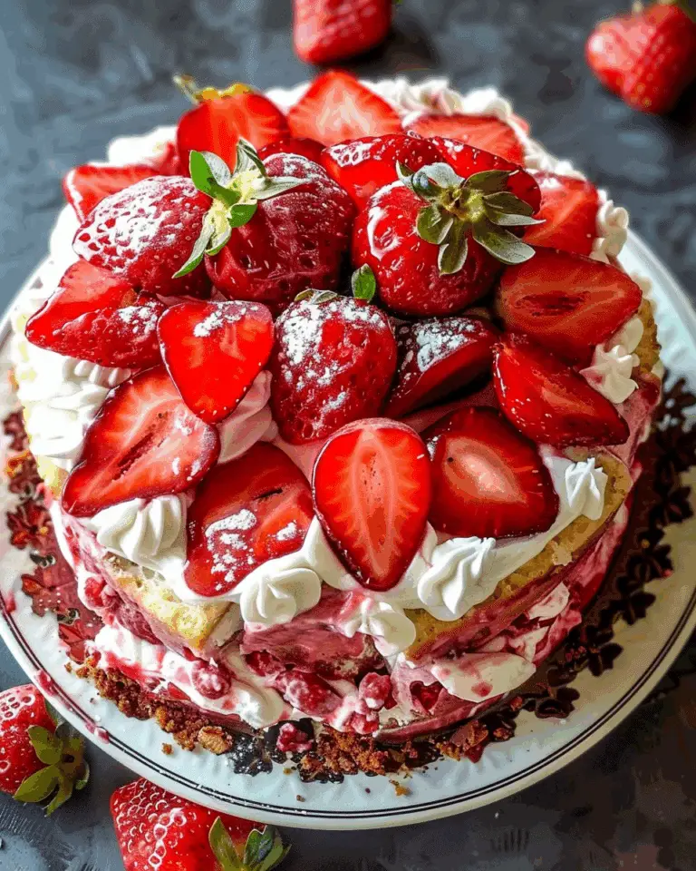 Strawberry Earthquake Cake