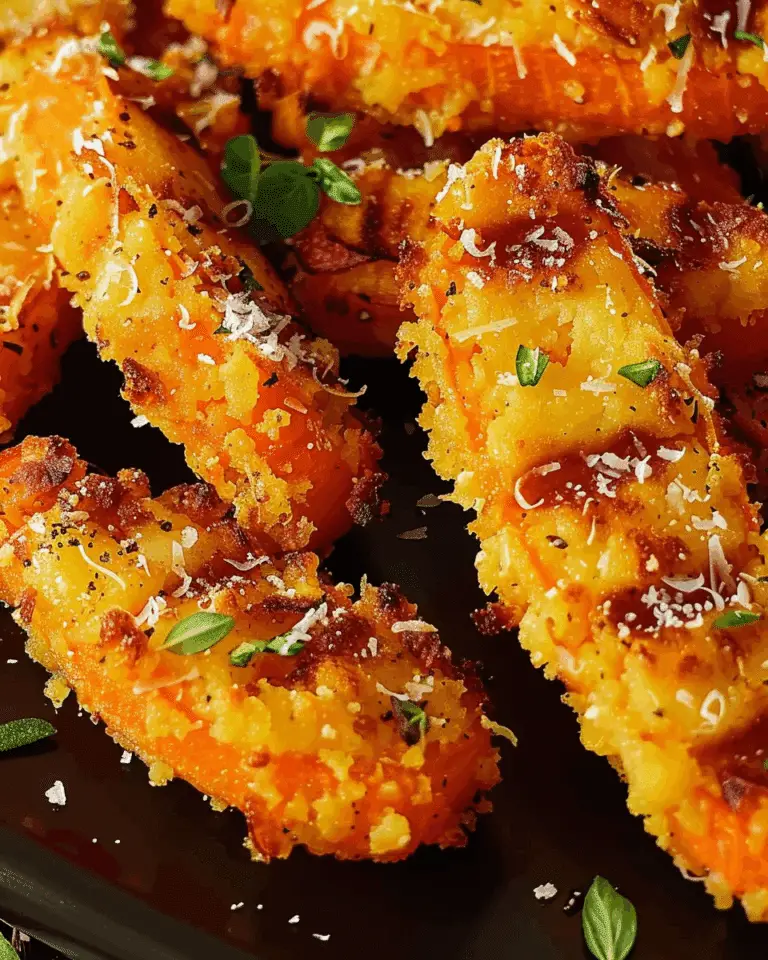 Crispy Smashed Carrots Parmesan