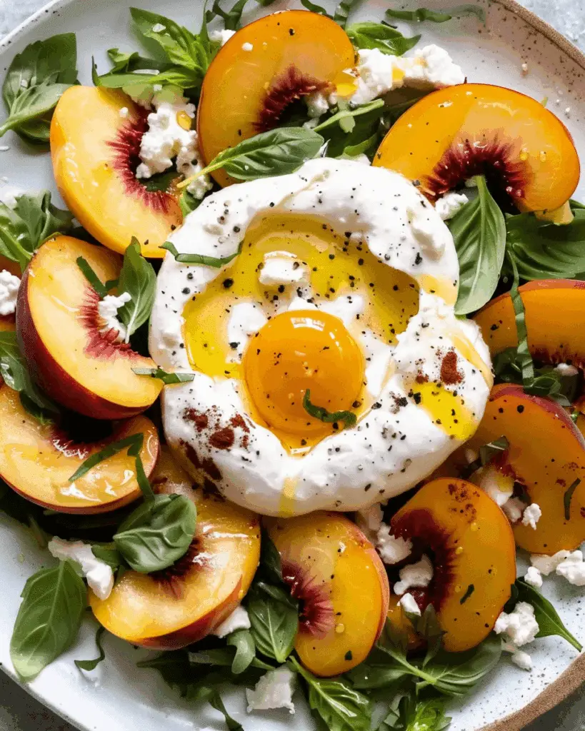 Peach Burrata Salad