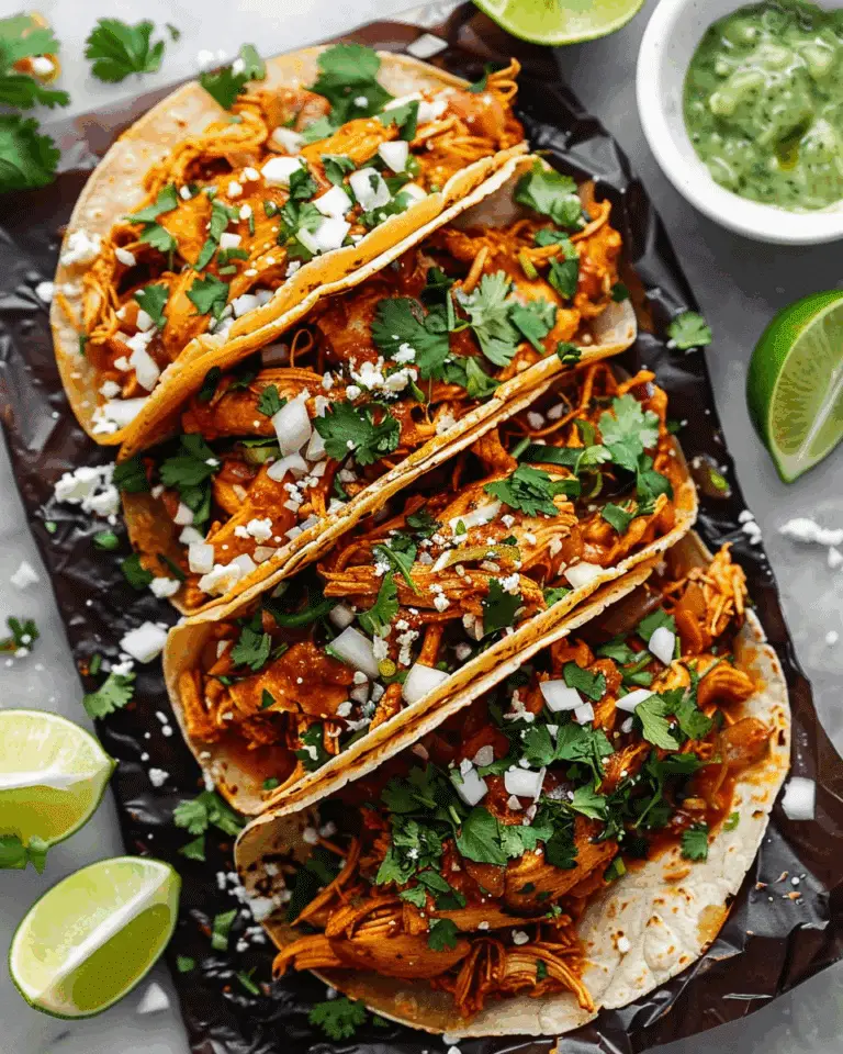 The Best Chicken Tinga Tacos