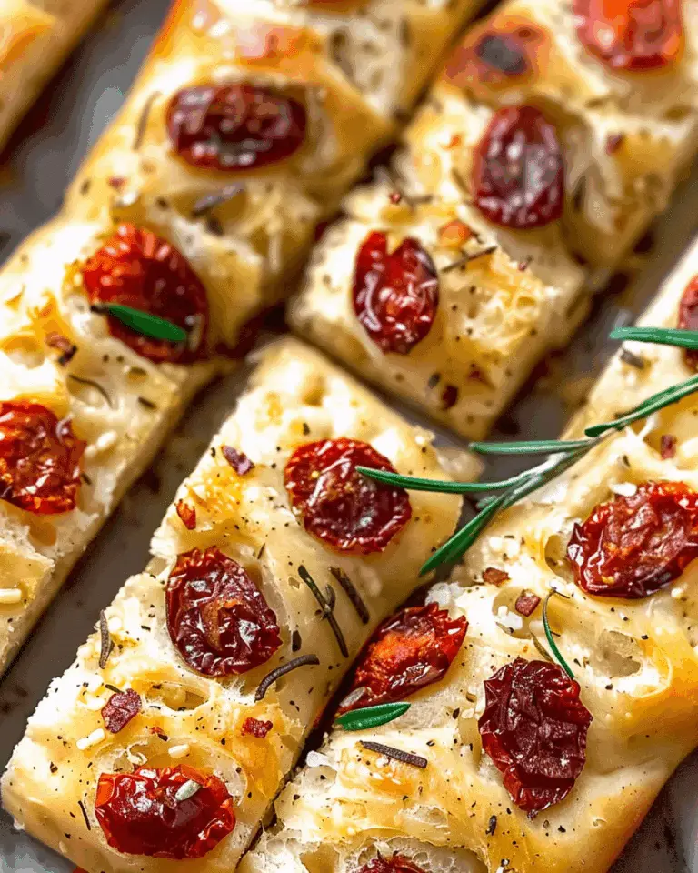 Crispy Sun Dried Tomato Focaccia