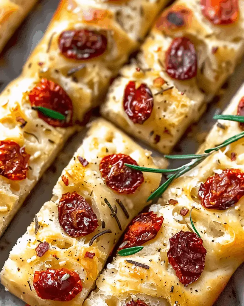 Crispy Sun Dried Tomato Focaccia