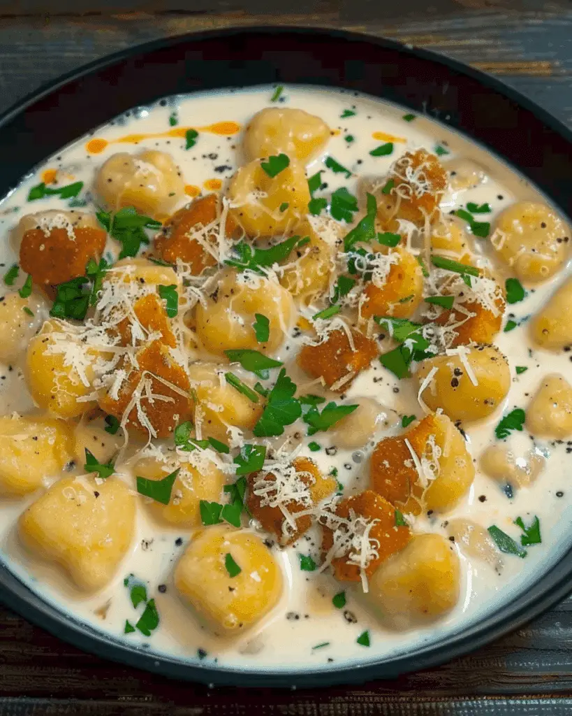Gnocchi with Creamy Sauce Today!