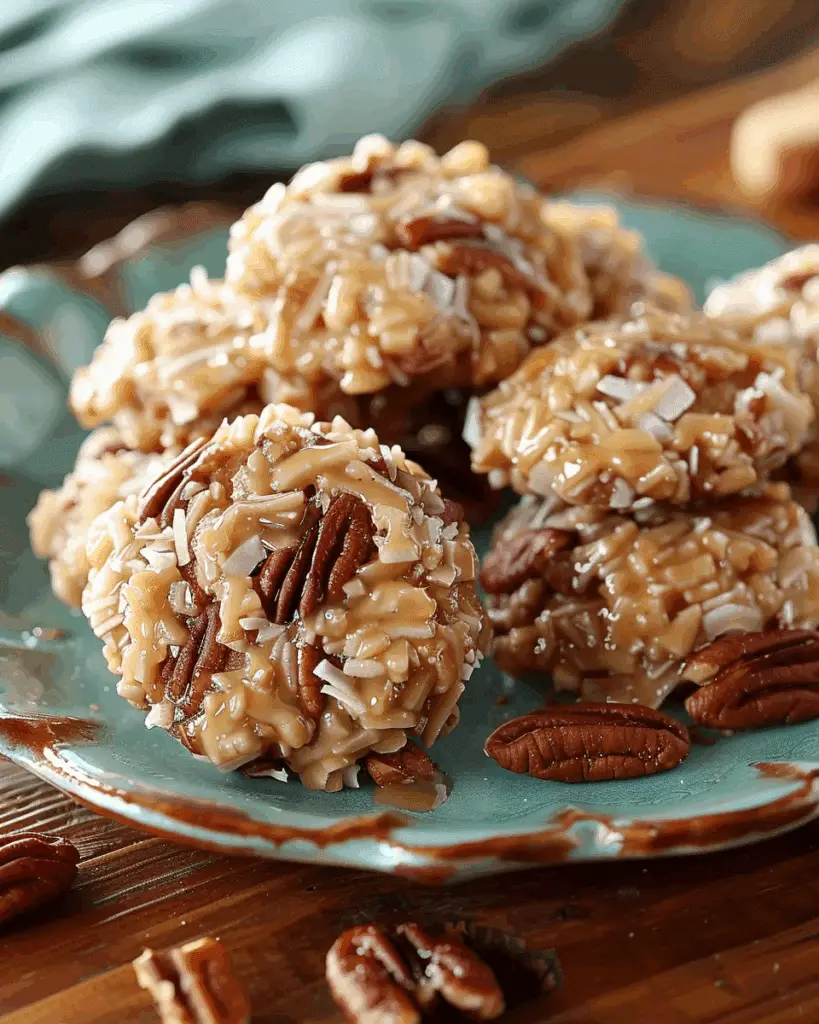 No-Bake Coconut Pecan Praline Cookies – Sweet, Chewy & Melt-in-Your-Mouth Easy!