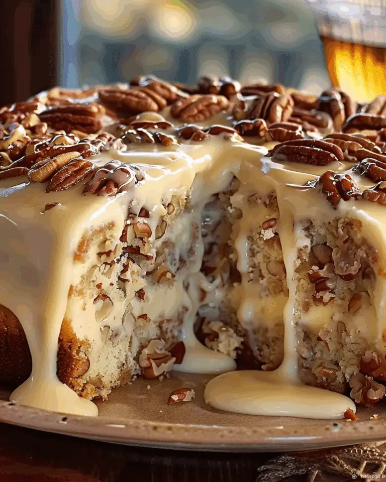 Butter Pecan Praline Poke Cake
