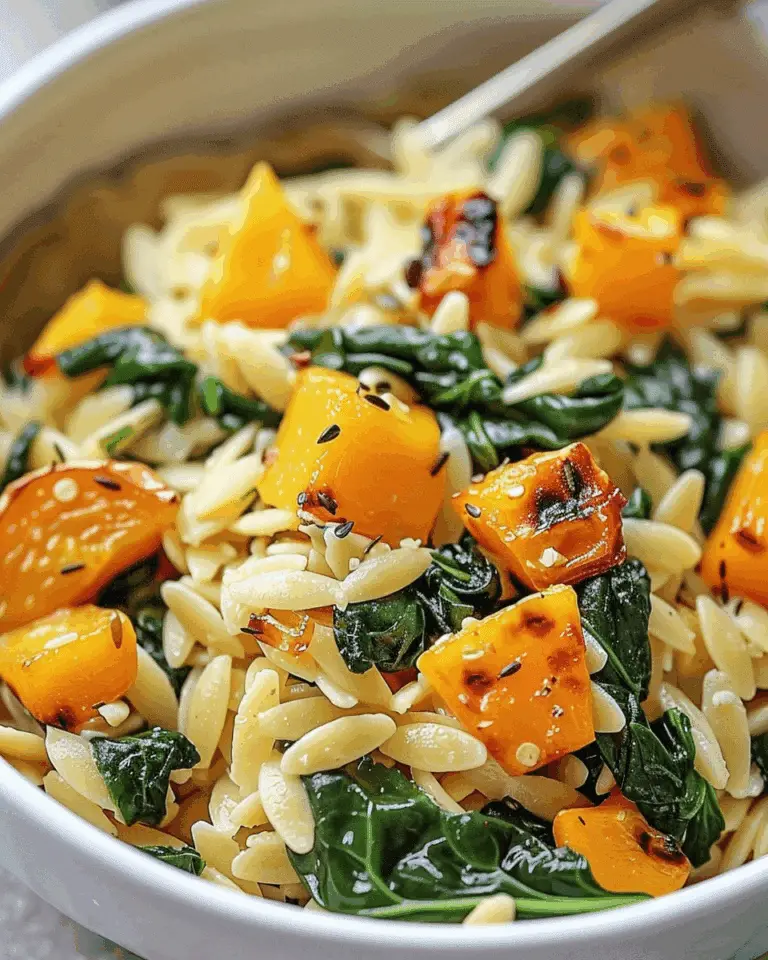 Creamy Spinach and Butternut Squash Orzo