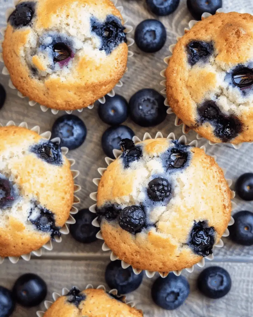 Low Carb Greek Yogurt Blueberry Muffins